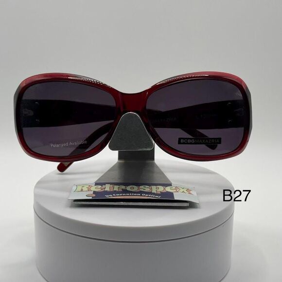 NOS Vintage Y2K Sunglasses | BCBG Max Azria | Chunky Red Plastic | 2000s Style main image 9